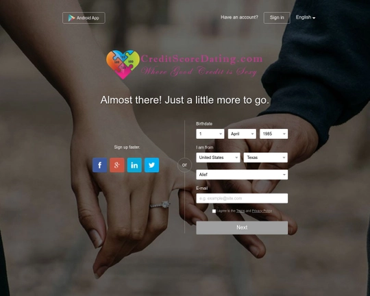Credit Score Dating Logo