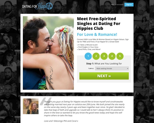 DatingforHippies.com Logo