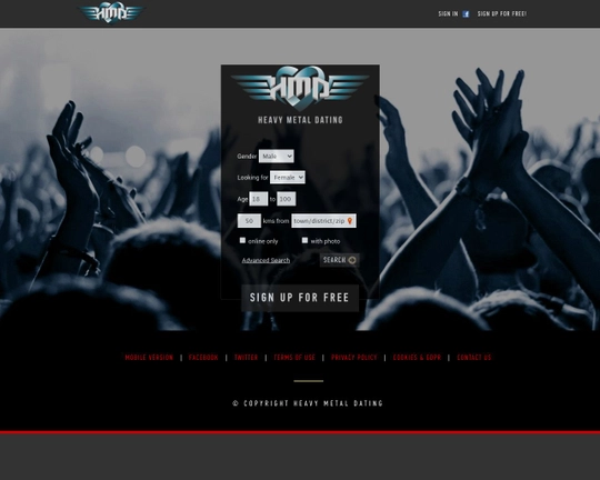 HeavyMetalDating.com Logo