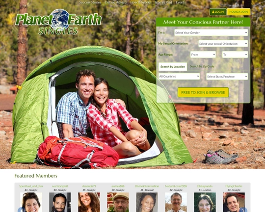 PlanetEarthSingles.com Logo