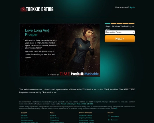 TrekkieDating Logo